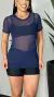Camisão Tule Fit Azul Marinho - comprar online