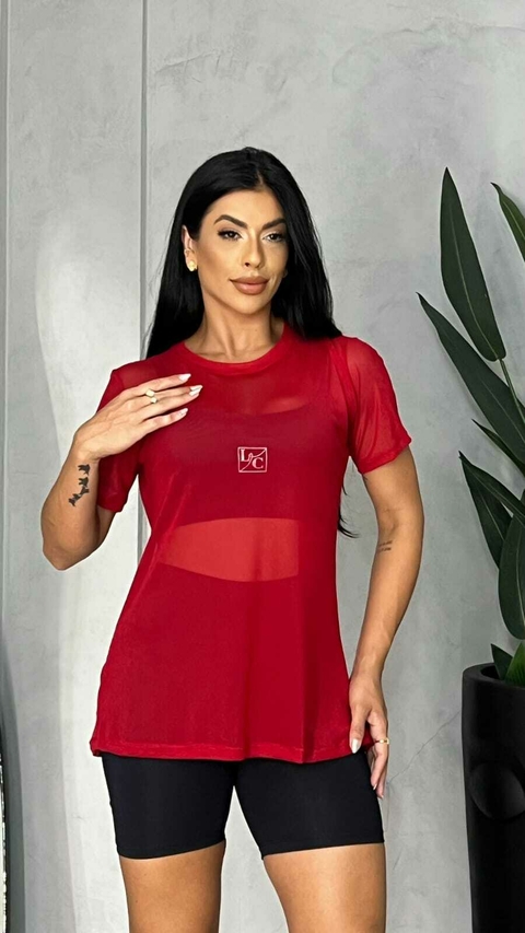 Camisão Tule Fit Vermelho