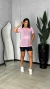 Camisão Tule Fit Rosa BB - Lays Cavalcante