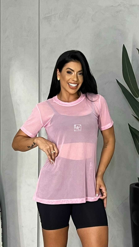 Camisão Tule Fit Rosa BB