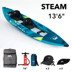 Kayak inflable 2 personas 412 cm Steam · Aqua Marina - comprar en línea