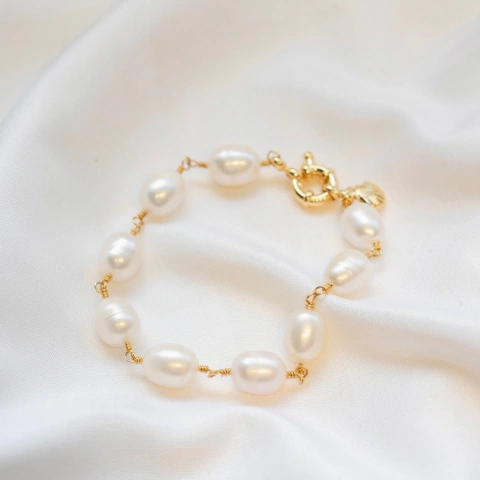 Pulseira de Pérolas Handmade
