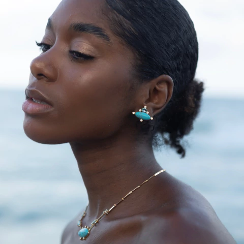 Brinco Almar Turquesa - comprar online
