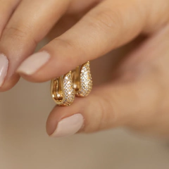 Argola Drop Cravejada na internet