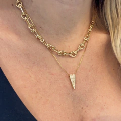 Colar Heart Cravejado - comprar online