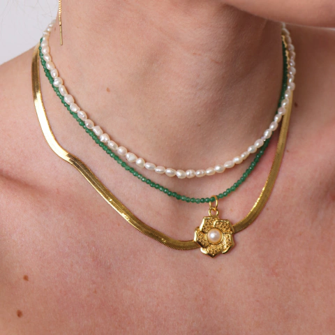 Choker Mini Jade Verde Esmeralda