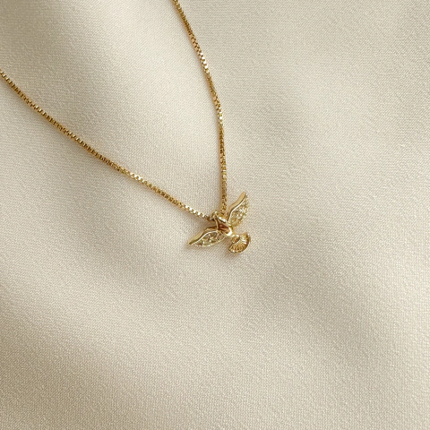 Colar Mini Espírito Santo Cravejado