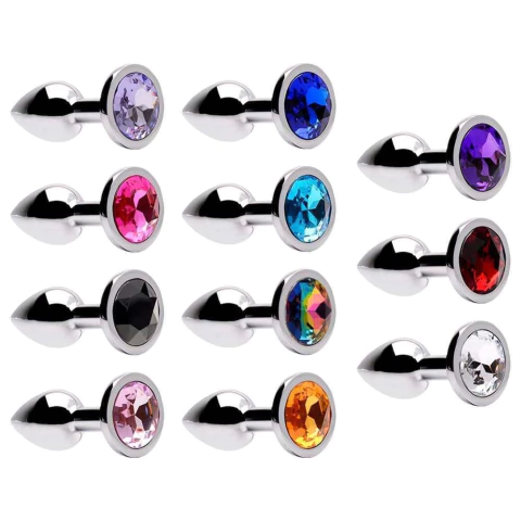 Plug Anal Metal Com Pedra P Sensual Love colorido - comprar online