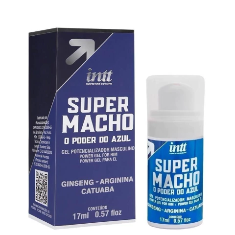 SUPER MACHO O PODER DO AZUL GEL POTENCIALIZADOR MASCULINO 17 ML INTT