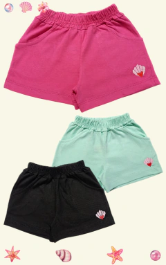 SHORT BEBA ALI BORDADO CORAZÓN - comprar online