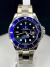 1• linha A+ submariner gmt - 100% funcional data e hora - prata/azul