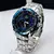 1ª Linha 2025 - modelo Red-buul edifice - pulseira de aço - prata /azul -caixa de aço - cod1039 na internet