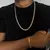 Corrente masculina modelo português Cartier + Pulseira igual - 4 mm x 70 cm - 10 banhos a ouro 18k - Garantia de 1 ano -mcod130