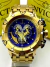 1• linha A+ hibridy venon bolt - vidro cristal - data/hora - /dourado/azul