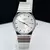1linha vintage Classic A1022 unisex - prata com branco - Pulseira de aço - cod32