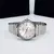 1linha vintage Classic A1022 unisex - prata com branco - Pulseira de aço - cod32 - loja online