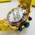 1ª Linha A+ Subaqua - dourado e azul - Pulseira de aço -data e hors - cod90 na internet