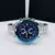 Linha A+ Edifice 100% Funcional - prata e azul - Pulseira de aço - cod100 na internet