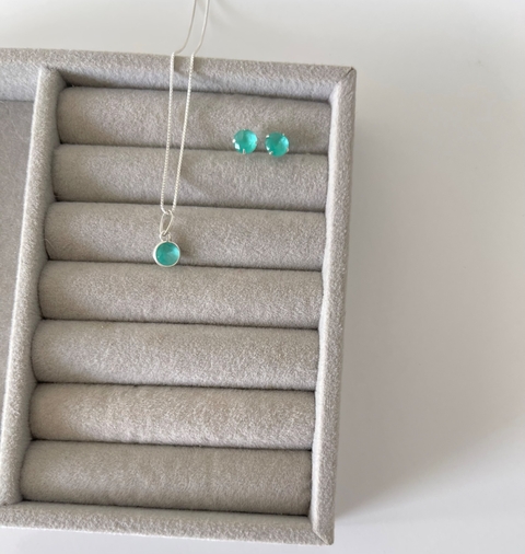 Conjunto ponto de luz verde água