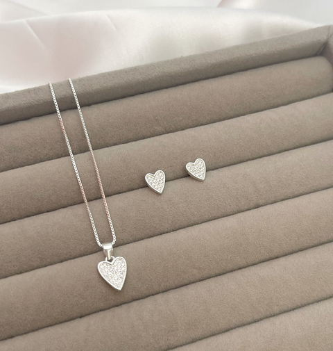 Conjunto coração cravejado Madri