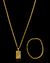 Cordão e Pulseira Escama 2mm + Pingente de Brinde - Ouro