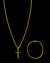 Cordão e Pulseira Versat 2mm + Pingente de Brinde - Banhado a Ouro