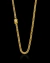 Cordão Ice Cuban Grumet Fina (60cm) - Cravejada Banhada a Ouro