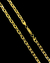 Cordão Cadeado 8mm (70cm) + Pingente de Brinde - Ouro - Meira 18k Joias - Correntes Masculinas Banhadas a Ouro e Moeda Antiga