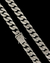 Cordão Ice Cuban Grumet Luxo (60cm) - Cravejada Banhada a Prata - comprar online