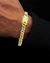 Pulseira Ice Cuban Grumet Fina - Cravejada Banhada a Ouro