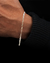 Pulseira Tijolinho Curto 2mm - Banhada a Prata