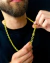 Cordão Cadeado 10mm - 65cm - Moeda Antiga - Meira 18k Joias - Correntes Masculinas Banhadas a Ouro e Moeda Antiga