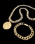 Kit Cordão e Pulseira Escama 10mm (70cm) + Pingente de Brinde Banhado a Ouro 18k - Meira 18k Joias - Correntes Masculinas Banhadas a Ouro e Moeda Antiga