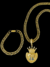 Kit Cordão e Pulseira Grummet (10mm) + Pingente 3D Cravejado + Cordão 2mm de Brinde - Banhado a Ouro 18k - Meira 18k Joias - Correntes Masculinas Banhadas a Ouro e Moeda Antiga