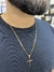 Kit Cordão e Pulseira Grummet 13mm Fecho Trava Dupla + Pingente Nossa Senhora Cravejado - Banhado a Ouro 18k