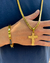 Cordão Grummet 7mm/70cm + Pingente Cruz + Bracelete de Brinde - Ouro - Meira 18k Joias - Correntes Masculinas Banhadas a Ouro e Moeda Antiga