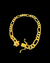Cordão e Pulseira 3 por 1 - 7mm/65cm + Pingente Placa Jacaré - Moeda Antiga - Meira 18k Joias - Correntes Masculinas Banhadas a Ouro e Moeda Antiga