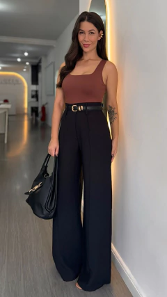 Calça Pantalona Mia Fiori Preto na internet