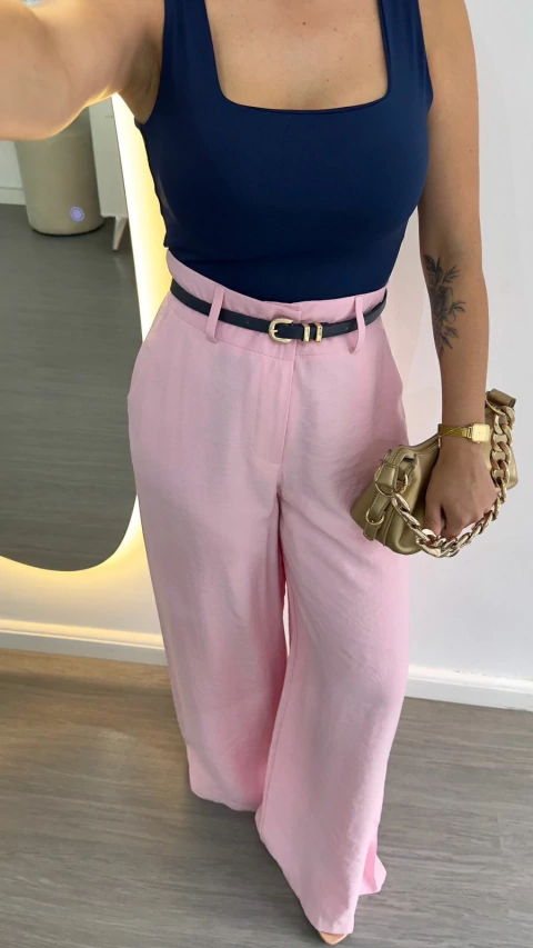 Calça Pantalona Summer Rosa - comprar online