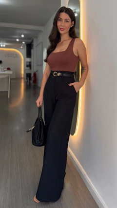 Calça Pantalona Mia Fiori Preto - comprar online