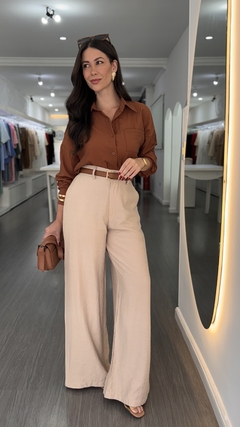 Calça Pantalona Poli Nude - loja online
