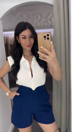 Short Linne Azul Marinho - Open House