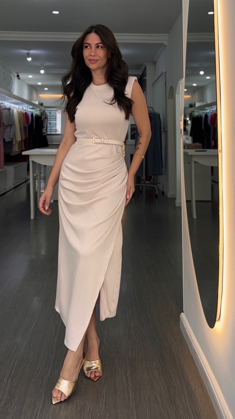 Vestido Rannei Creme