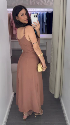 Vestido Kayra Marrom Claro na internet