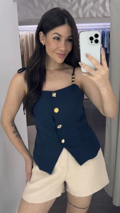 Blusa Colim Azul Marinho na internet