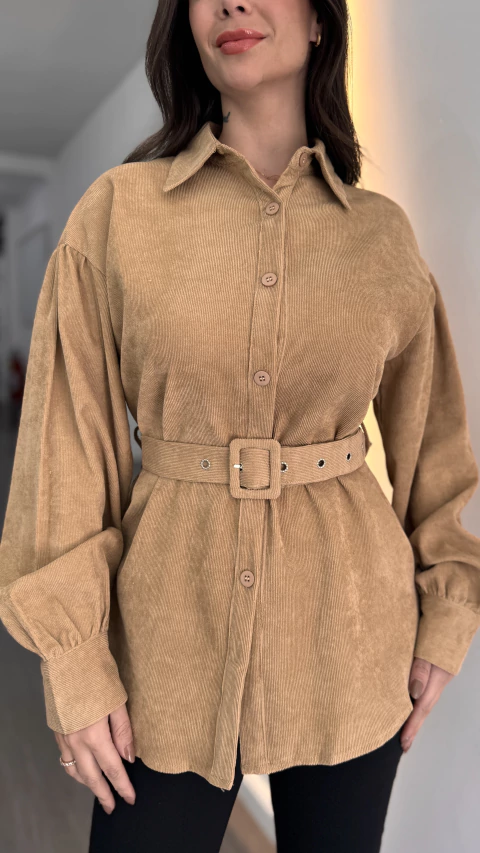 Chamise Cotelê Nude - comprar online