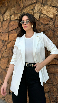 Blazer Alfaiataria Loba White na internet