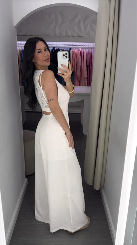 Macacão Luna Branco - comprar online