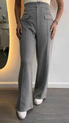 Calça Pantalona Olympo Cinza - comprar online