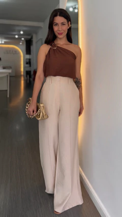 Calça Pantalona Mia Fiori Areia na internet